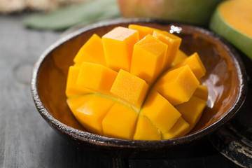 Tropical healthy fruit ripe organic mango