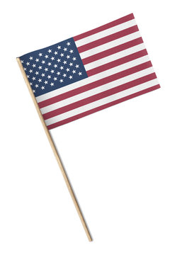 Mini American Flag isolated on white