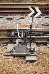 old mechanism of moving the arrows of the rail