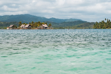 Obraz premium kuna village on island, San Blas, Guna Yala, Panama