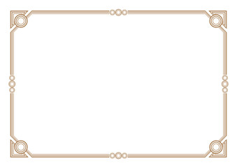 3 Stripes style gold border & frame blank for certificate