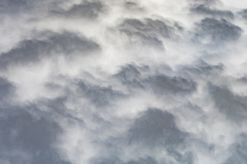 Overcast texture with clouds. Copy space.A lot of clouds in dramatic filter.