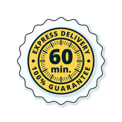 60 minutes Express Delivery illustration