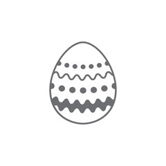 Easter egg icon. Simple element illustration. Easter egg symbol design template. Can be used for web and mobile