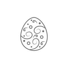 Easter egg icon. Simple element illustration. Easter egg symbol design template. Can be used for web and mobile