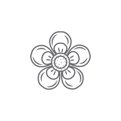 Flower icon. Simple element illustration. Flower symbol design template. Can be used for web and mobile