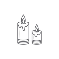 Candle icon. Simple element illustration. Candle symbol design template. Can be used for web and mobile