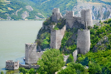 Medieval fortress in Golubac, Serbia
 - obrazy, fototapety, plakaty