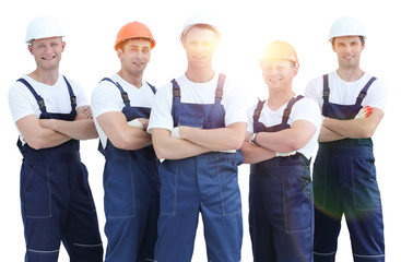 Group of professional industrial workers.