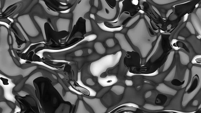 Abstract Morphing Reflective Surface - Seamless Loop