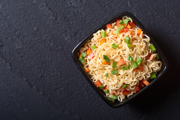 Instant noodles in bowl