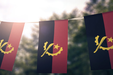 Angola flag pennants - obrazy, fototapety, plakaty