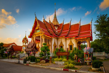 Buddhist temples. Buddhism. Religions of Asia. Museums of Thailand. Temples of the island of Phuket. Travels to Thailand.