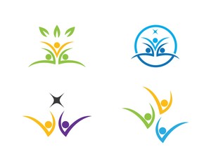 Fototapeta na wymiar Community care Logo