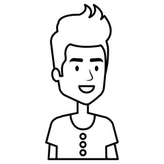 Obraz premium young man avatar character vector illustration design
