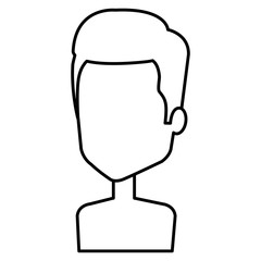 young man shirtless avatar character vector illustration design