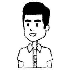 young man avatar character vector illustration design