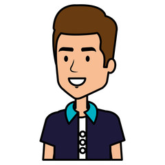 young man avatar character vector illustration design
