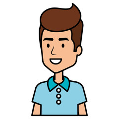 young man avatar character vector illustration design