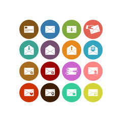 Mail icon. Flat vector icon set