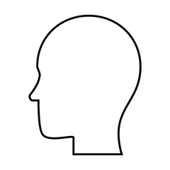 human profile isolated icon vector illustration design