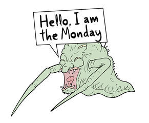Funny Monday message design