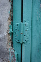 Old plank wooden wall background. The texture of old wood. Weathered piece of wood.