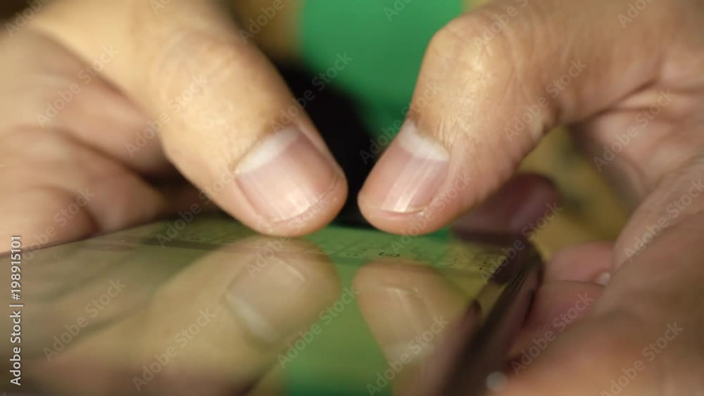 Poster Texting on a smartphone device