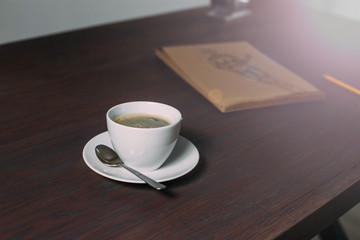 coffee pause in the workplace. designer .