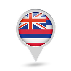 Hawaii Flag Round Pin Icon