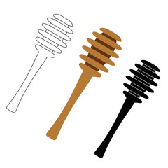 Honey dipper. Vector
