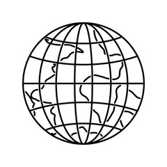 world planet lines icon