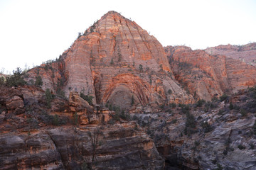 Stone Mountain or pink granite dome made of quartz monzonite and granite and granodiorite