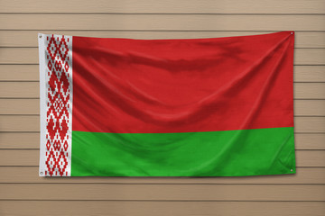 Belarus Flag hanging on a wall