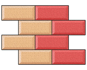 two colors bricks background concept