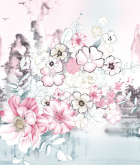 Traditional oriental seamless paisley pattern. Vintage flowers background. Decorative ornament backdrop for fabric, textile, wrapping paper, card, invitation, wallpaper, web design.