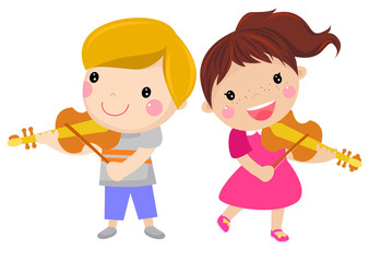 Kids and violin