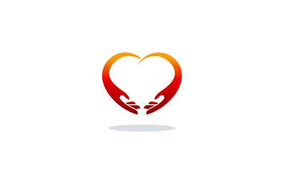 Hearth Care logo concept, Charity logo template vector