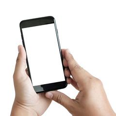 Close up man hands using smart phone Technology and phone technology trends