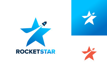 Obraz na płótnie Canvas Rocket Star Logo Template Design Vector, Emblem, Design Concept, Creative Symbol, Icon
