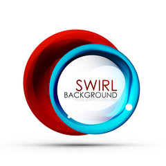 Spiral swirl flowing lines 3d vector abstract digital motion background design. Rotating concept