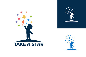 Take a Star Logo Template Design Vector, Emblem, Design Concept, Creative Symbol, Icon