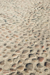 ancient cobblestone pavement