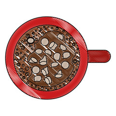 chocolate mug isolated icon