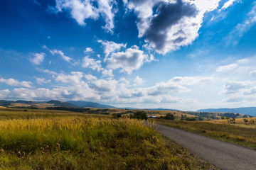 Pastoral scenery in autumn, in a remote rural area in Eastern Europe