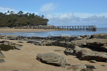 Ponton du bois de la Chaise, île de Noirmoutier, France