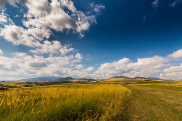 Pastoral scenery in autumn, in a remote rural area in Eastern Europe