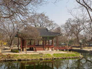 Fototapeta na wymiar Scenery of Gwanghalluwon Garden in spring