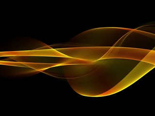 Abstract Golden Waves Background