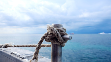 Fototapeta premium Rope on the boat